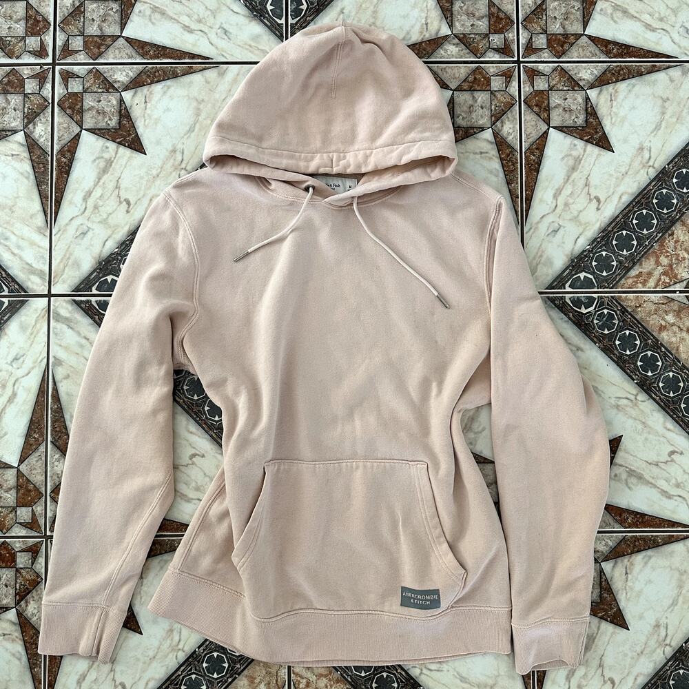 Abercrombie‎ & Fitch Soft A&F Medium Light Pink Fleece Hoodie